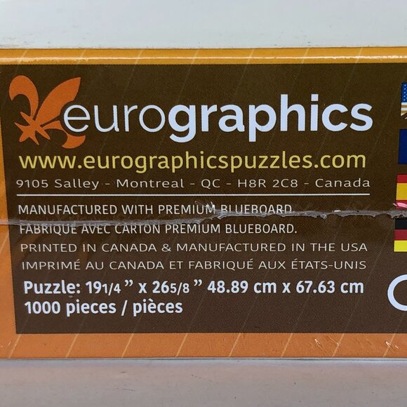 New sealed Eurographics 1000pcs Adult Puzzle -Giraffe Mother's Kiss - Picture 12 of 12